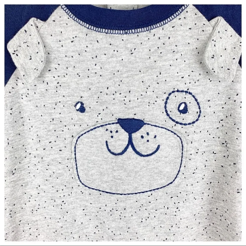 ‎Carter’s Blue/Gray Puppy Dog Onesie w/Ears NWT